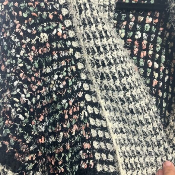 Dor Dor Couture Open Cardigan Shawl Collar Pockets Confetti Size XL - Picture 5 of 8